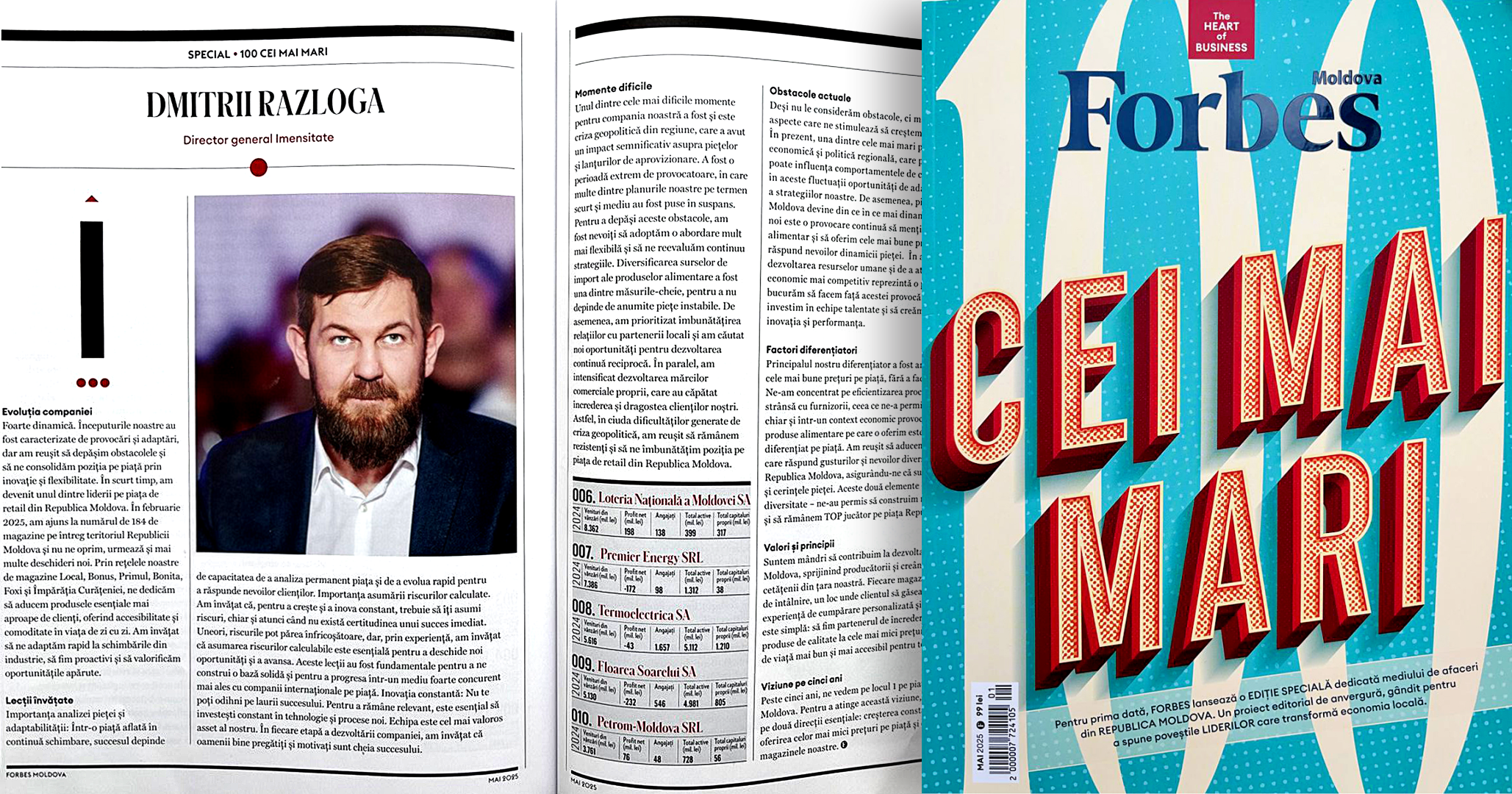 Pentru prima dată, Forbes a lansat o ediție specială dedicată mediului de afaceri din Republica Moldova