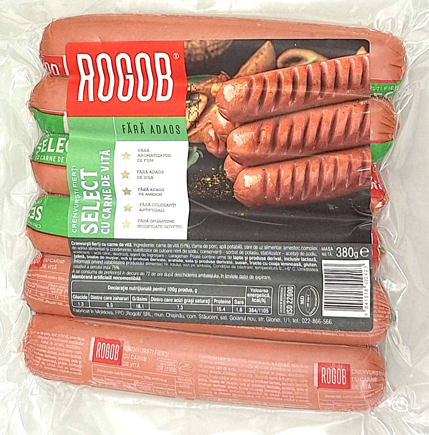 Crenvursti de vita Select 380g