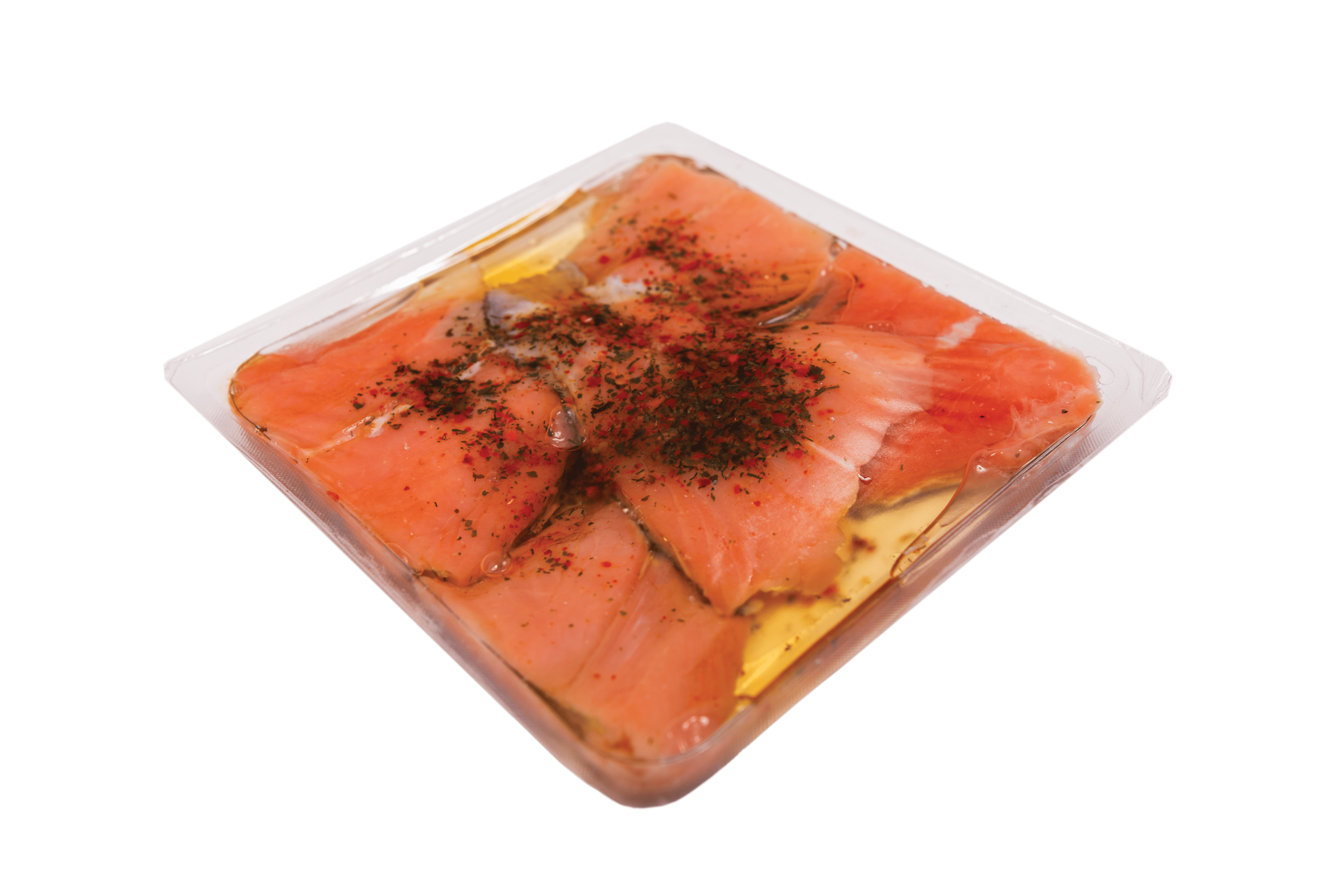 Peste somon bucati sarat in ulei 400g 